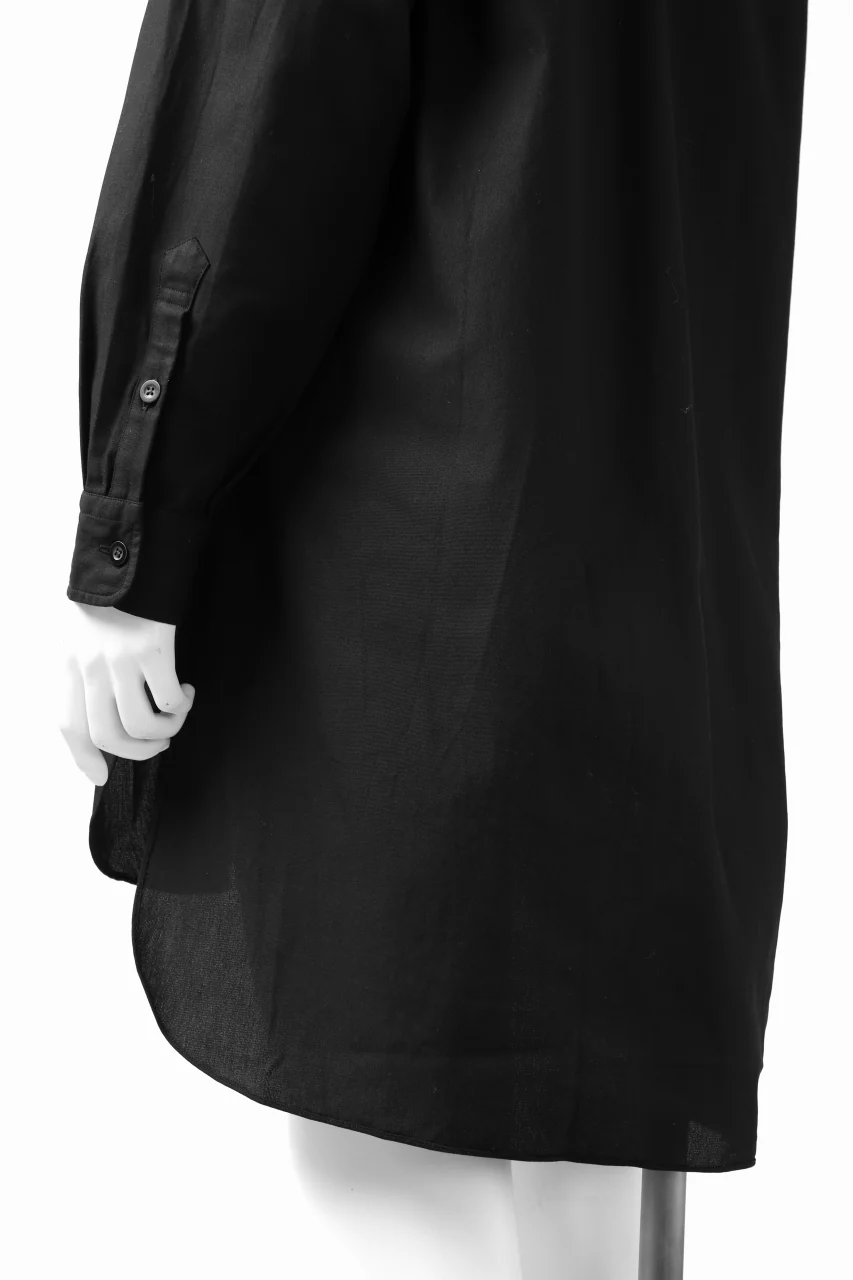 KLASICA SH-039 OVERSIZED CLASSIC OUTER SHIRT / DRY BACK TWILL (BLACK) - Image 27