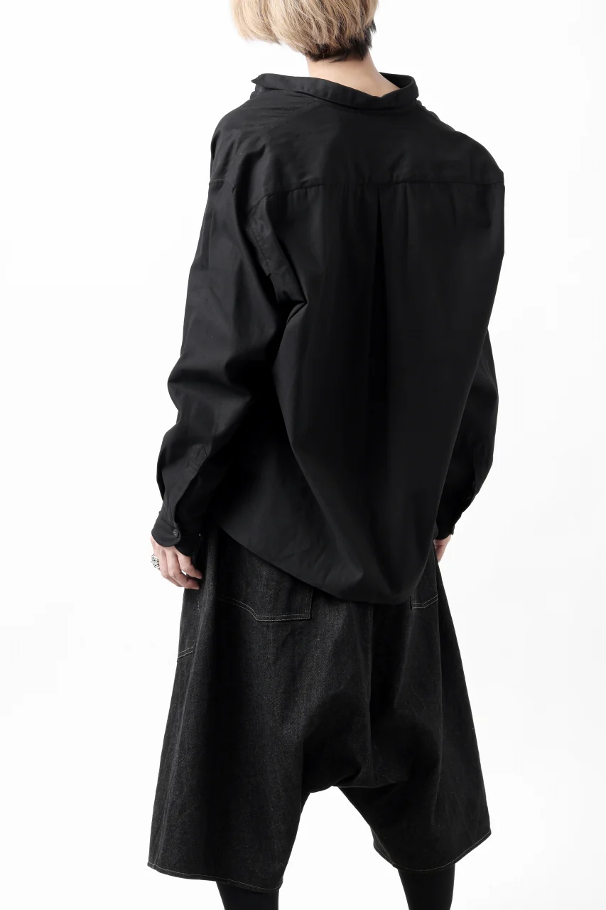 KLASICA SH-040 OVERSIZED SHORT PULLOVER SHIRT / DRY BACK TWILL (BLACK) - Image 31