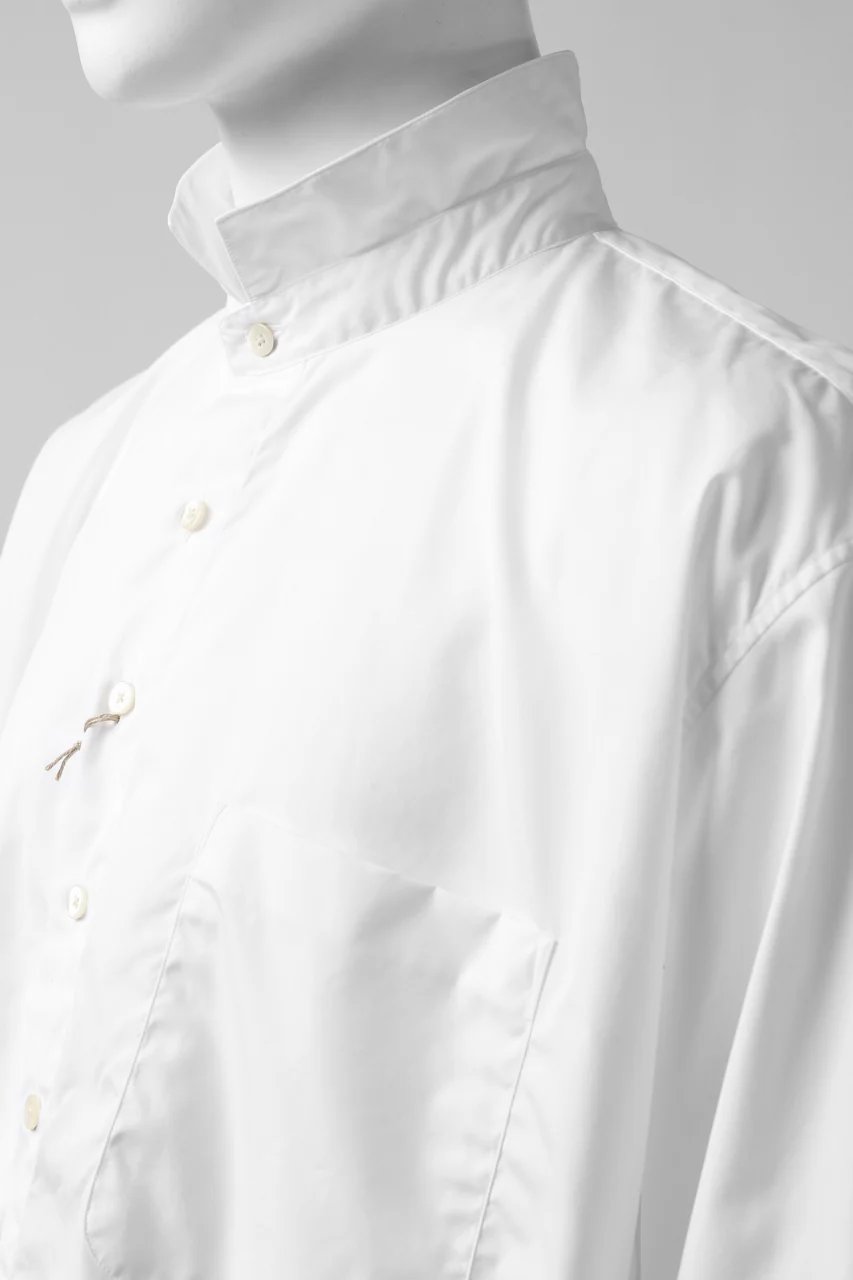 KLASICA SH-040 OVERSIZED SHORT PULLOVER SHIRT / THOMAS MASON'S 120/2 POPLIN (WHITE) - Image 16