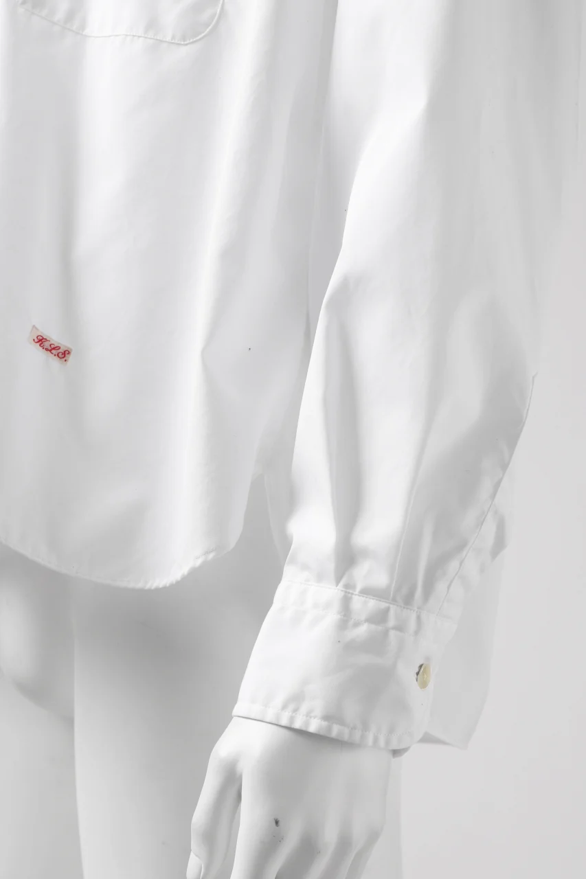 KLASICA SH-040 OVERSIZED SHORT PULLOVER SHIRT / THOMAS MASON'S 120/2 POPLIN (WHITE) - Image 20