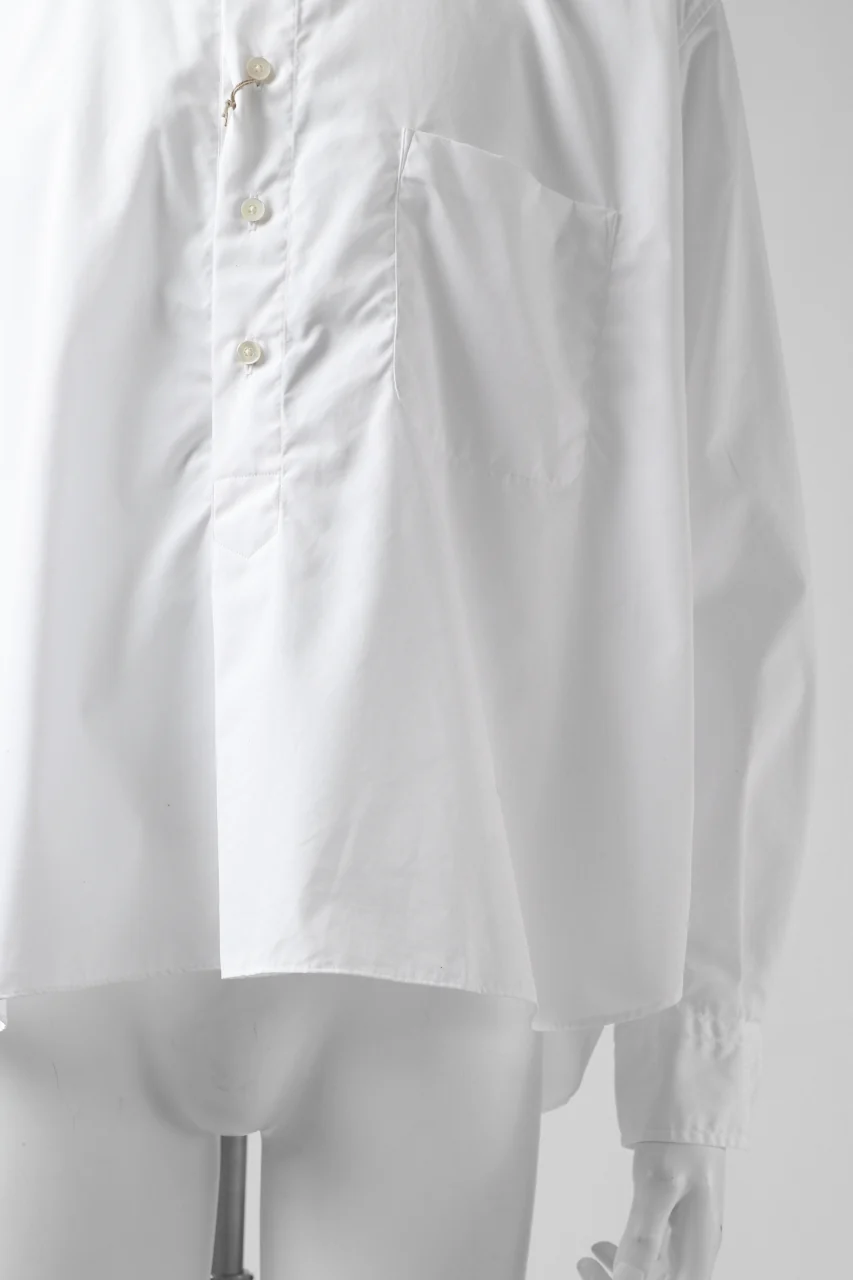 KLASICA SH-040 OVERSIZED SHORT PULLOVER SHIRT / THOMAS MASON'S 120/2 POPLIN (WHITE) - Image 21