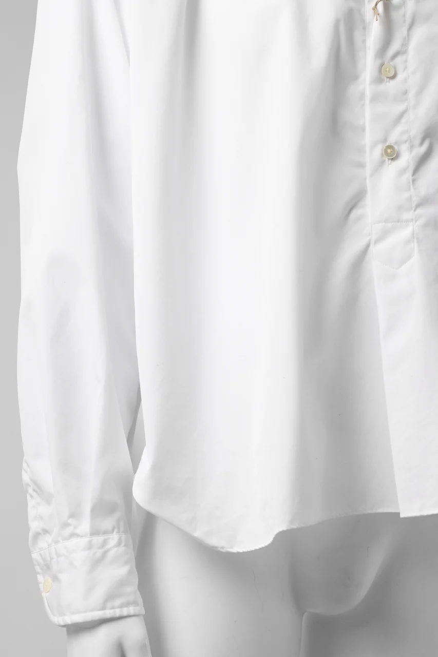 KLASICA SH-040 OVERSIZED SHORT PULLOVER SHIRT / THOMAS MASON'S 120/2 POPLIN (WHITE) - Image 22