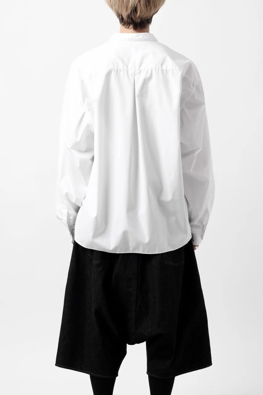 KLASICA SH-040 OVERSIZED SHORT PULLOVER SHIRT / THOMAS MASON'S 120/2 POPLIN (WHITE) - Image 28