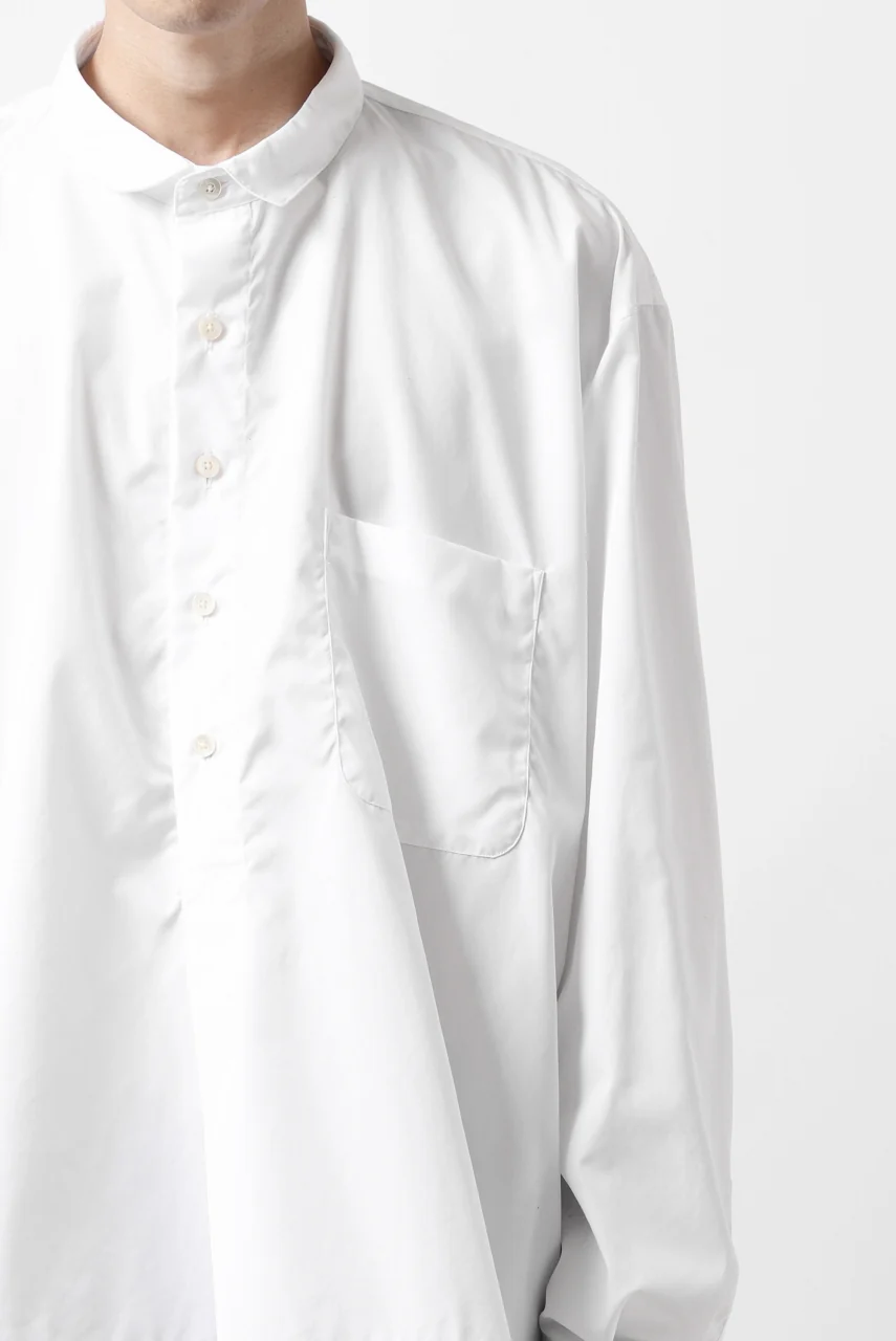 KLASICA SH-040 OVERSIZED SHORT PULLOVER SHIRT / THOMAS MASON'S 120/2 POPLIN (WHITE) - Image 34