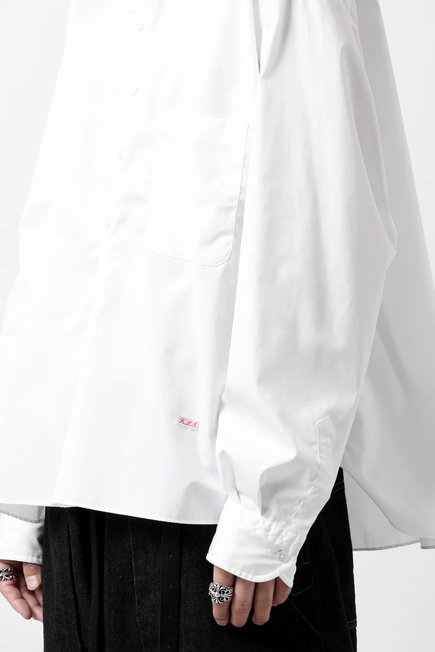 KLASICA SH-040 OVERSIZED SHORT PULLOVER SHIRT / THOMAS MASON'S 120/2 POPLIN (WHITE) - Image 38
