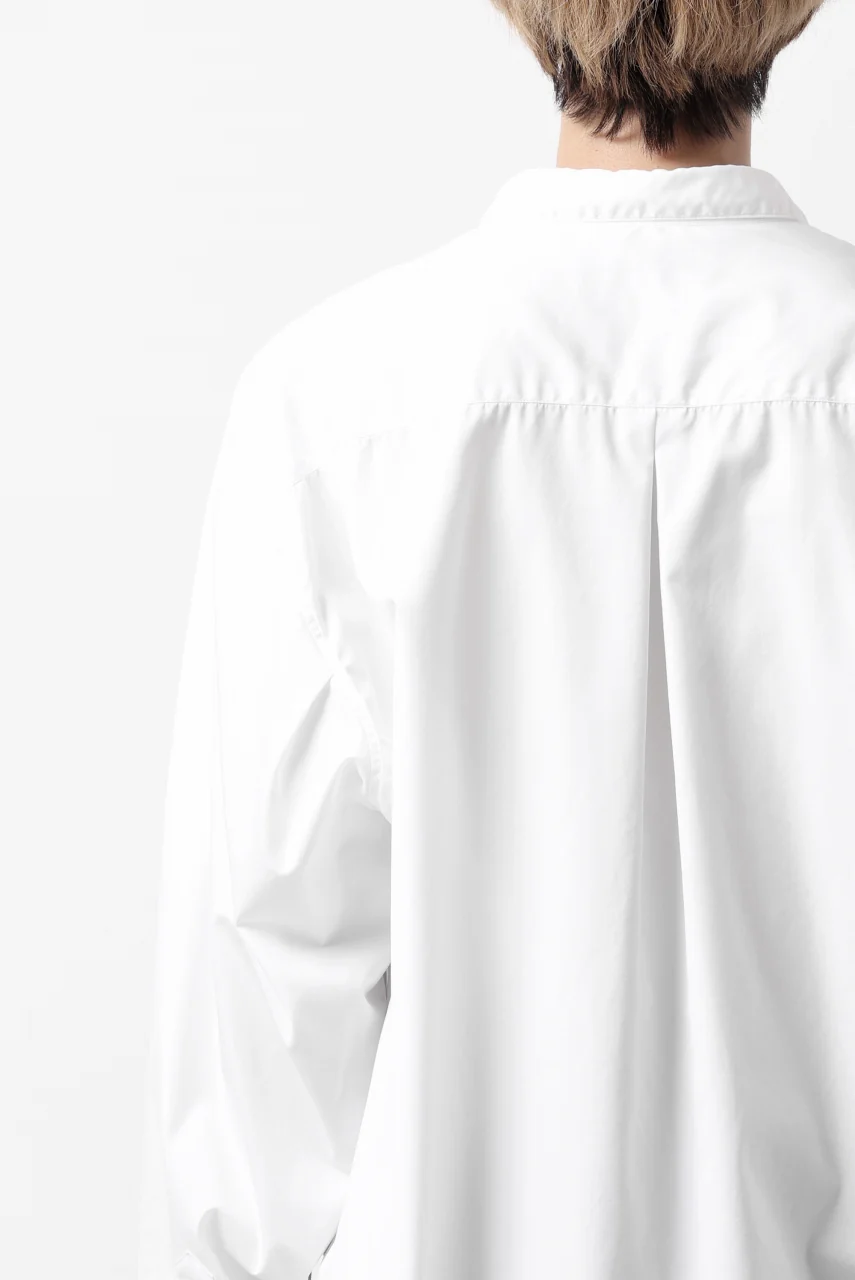 KLASICA SH-040 OVERSIZED SHORT PULLOVER SHIRT / THOMAS MASON'S 120/2 POPLIN (WHITE) - Image 41