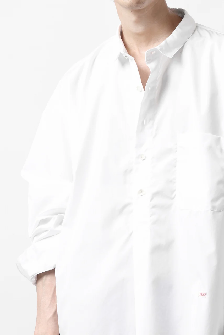 KLASICA SH-040 OVERSIZED SHORT PULLOVER SHIRT / THOMAS MASON'S 120/2 POPLIN (WHITE) - Image 42