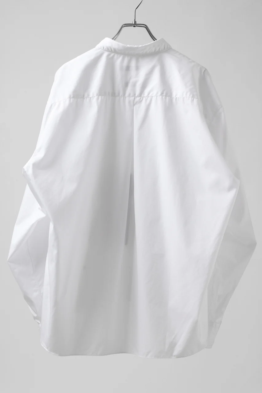 KLASICA SH-040 OVERSIZED SHORT PULLOVER SHIRT / THOMAS MASON'S 120/2 POPLIN (WHITE) - Image 8