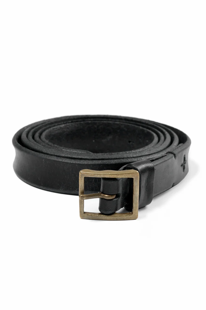 KLASICA SIDE BY SIDE EXTRA LONG LEATHER BELT / MALTAN STEER HIDE (BLACK) - Image 4
