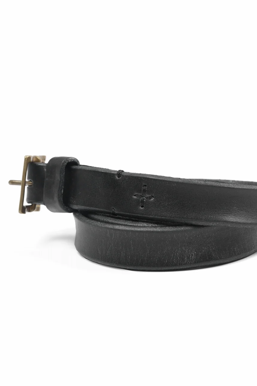 KLASICA SIDE BY SIDE EXTRA LONG LEATHER BELT / MALTAN STEER HIDE (BLACK) - Image 7