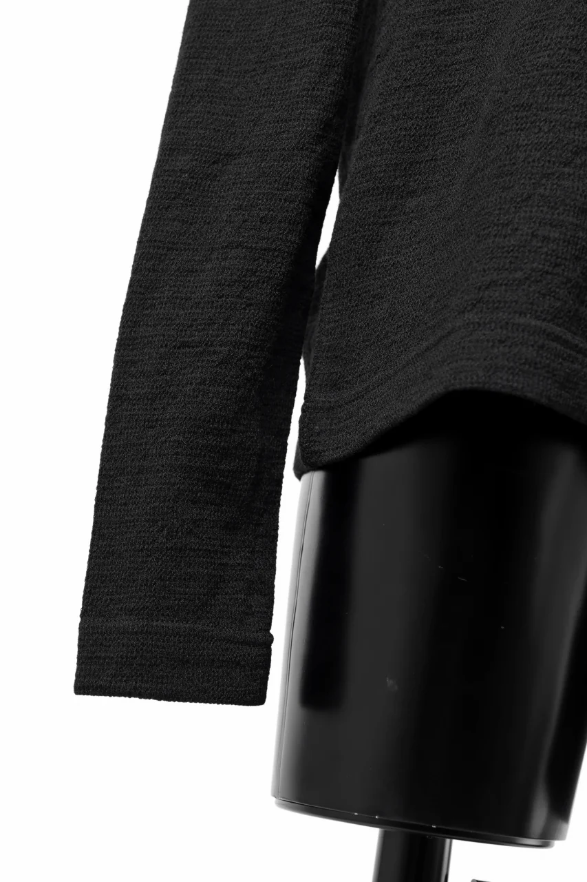 KLASICA SMOKE SMOOTH TURTLE NECK PULL / JACQUARD KNIT JERSEY (BLACK) - Image 23