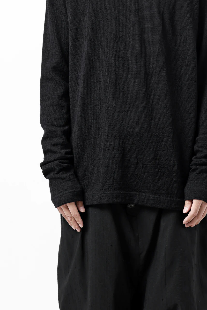 KLASICA SMOKE SMOOTH TURTLE NECK PULL / JACQUARD KNIT JERSEY (BLACK) - Image 31