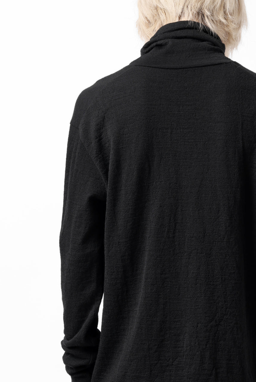 KLASICA SMOKE SMOOTH TURTLE NECK PULL / JACQUARD KNIT JERSEY (BLACK) - Image 34