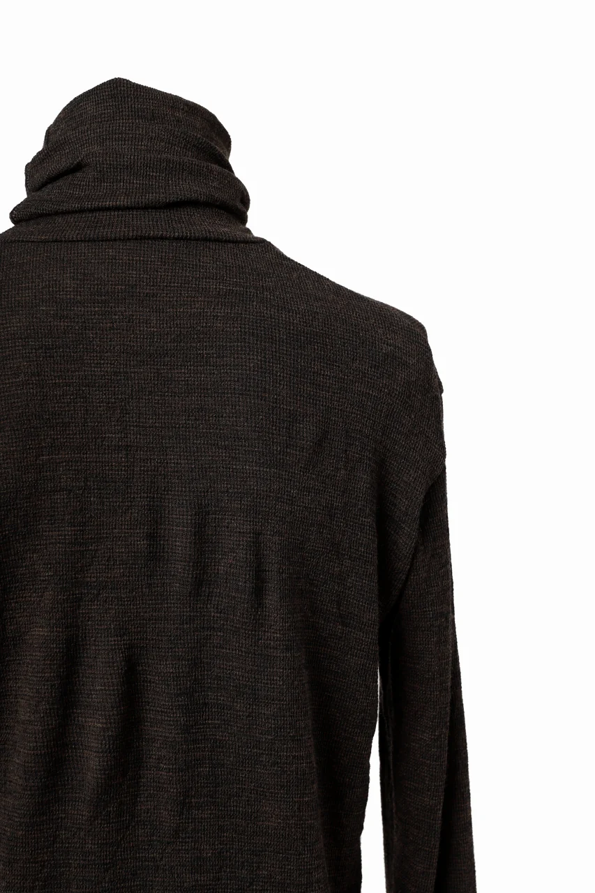 KLASICA SMOKE SMOOTH TURTLE NECK PULL / JACQUARD KNIT JERSEY (DARK OLIVE) - Image 13