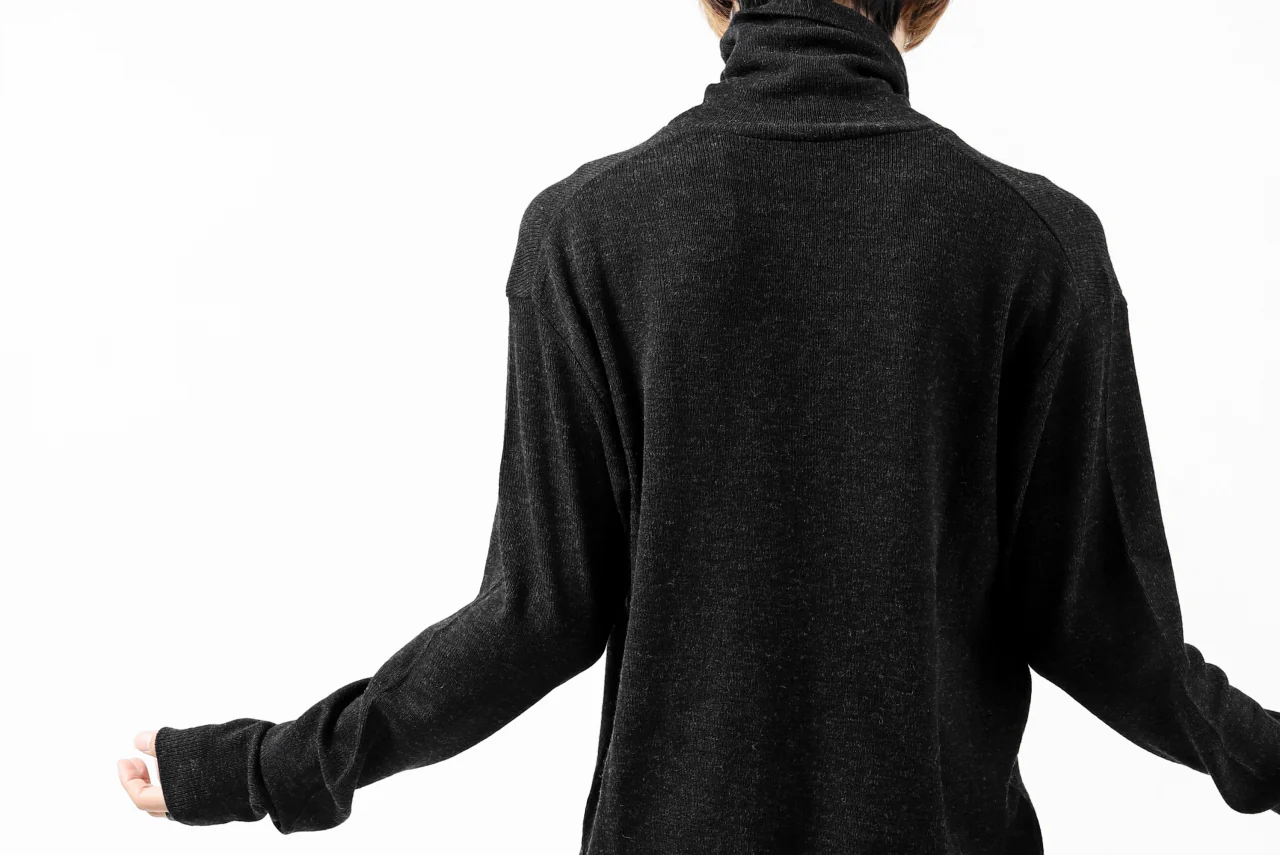 KLASICA SMOKE TURTLE NECK KNIT SWEATER / WEANER WOOL RIB (SHADOW) - Image 37