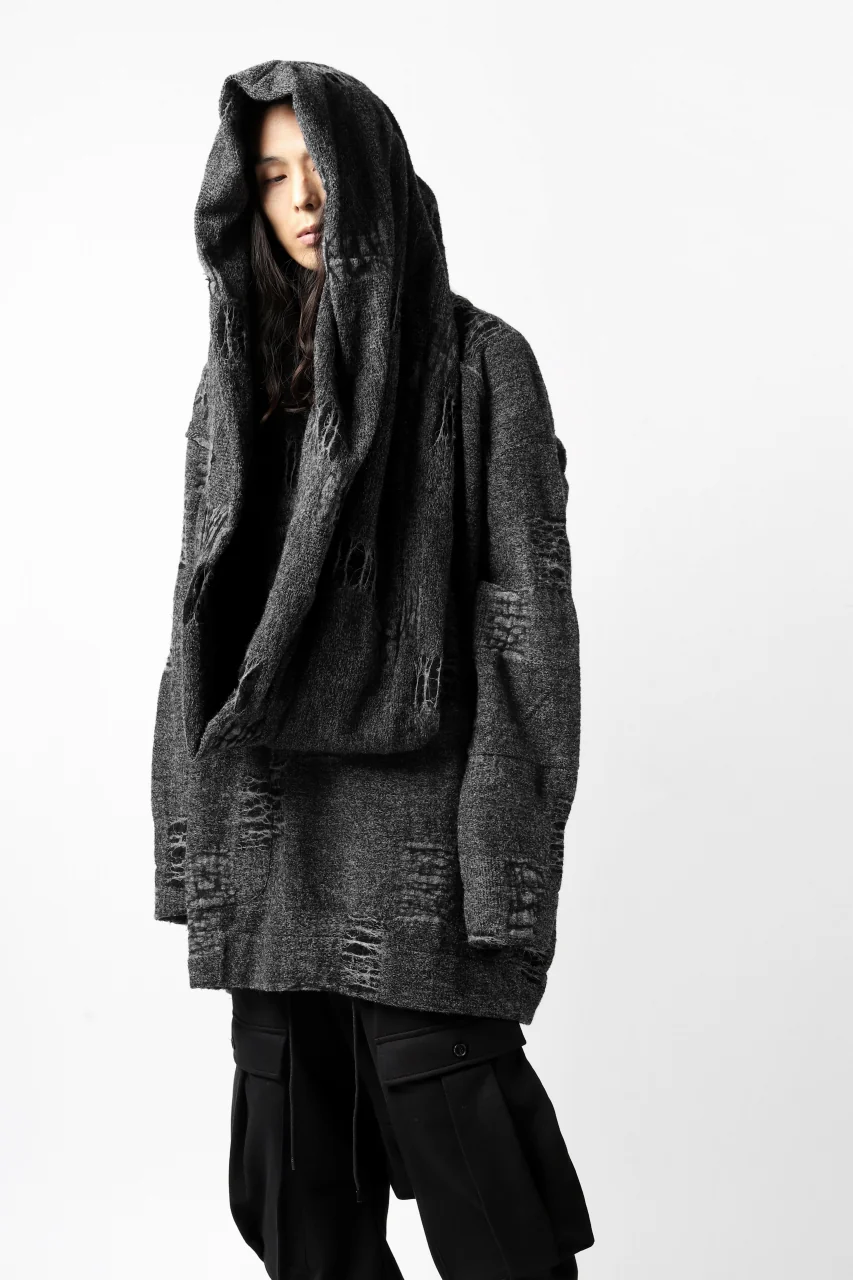 KLASICA SOULO TWIST SEWN SNOOD / TECH INTERSIA PILE (MIX GREY) - Image 5