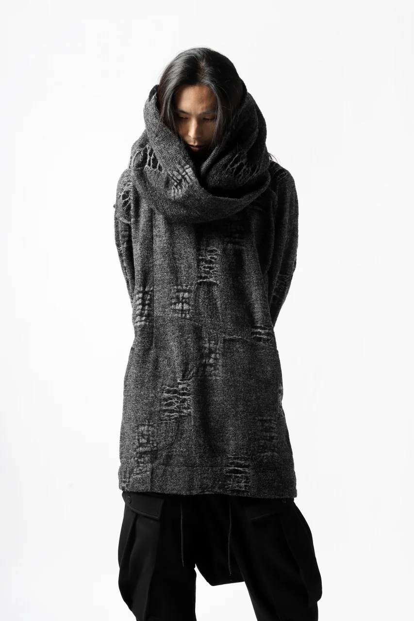 KLASICA SOULO TWIST SEWN SNOOD / TECH INTERSIA PILE (MIX GREY) - Image 7