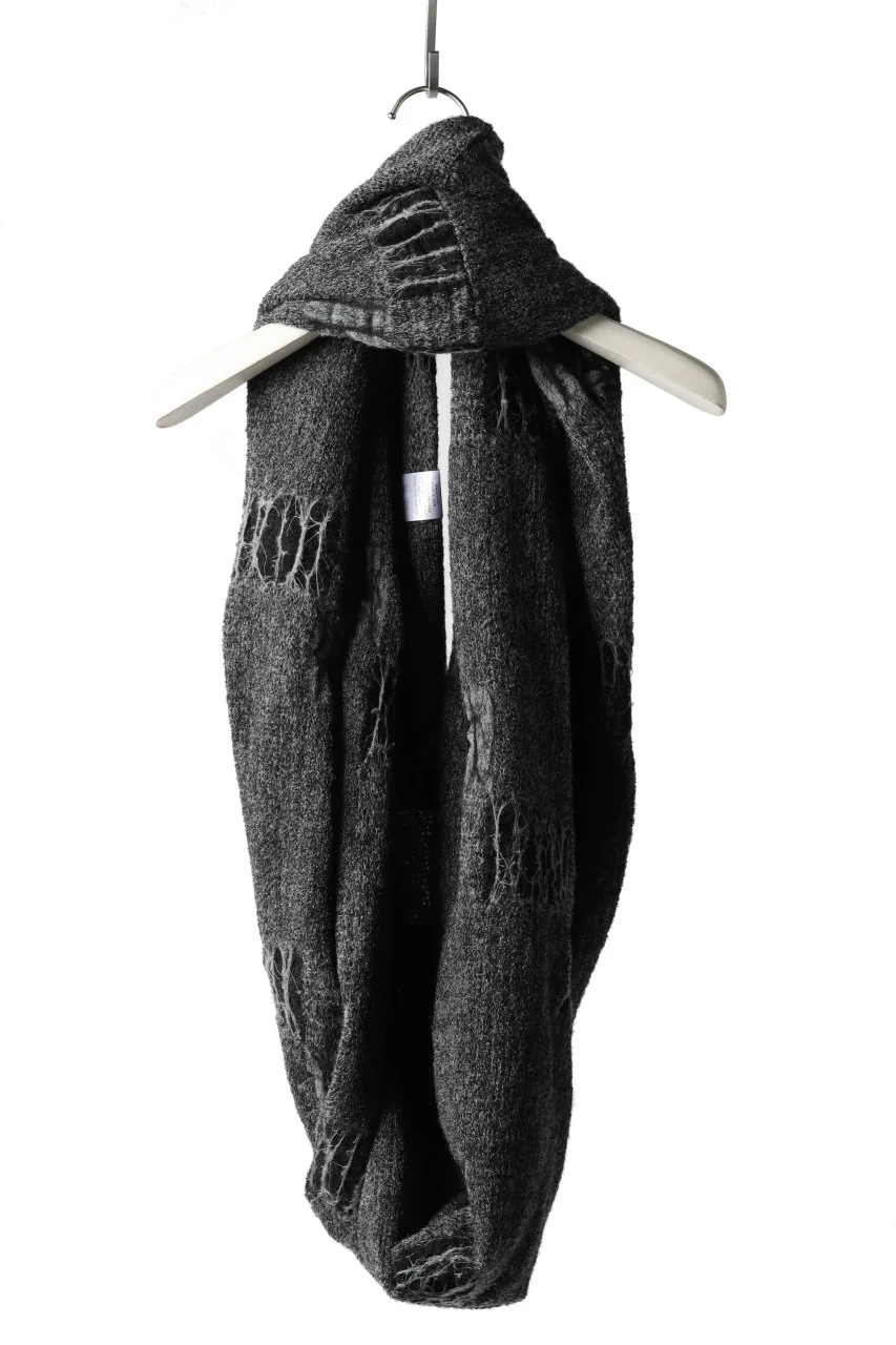KLASICA SOULO TWIST SEWN SNOOD / TECH INTERSIA PILE (MIX GREY) - Image 9