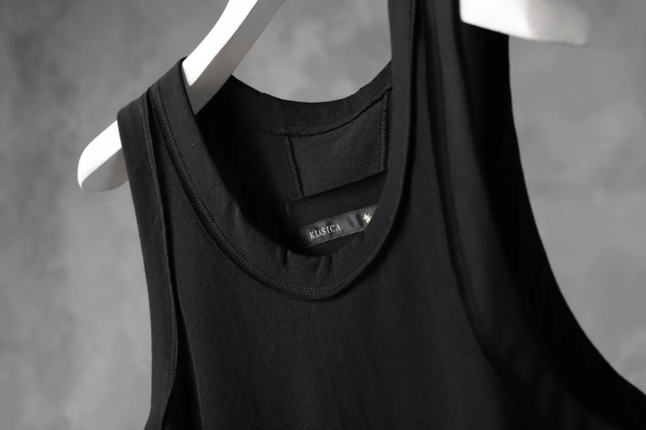 KLASICA SUD X CUT TANK TOP / DRY TWILL JERSEY (BLACK) - Image 11