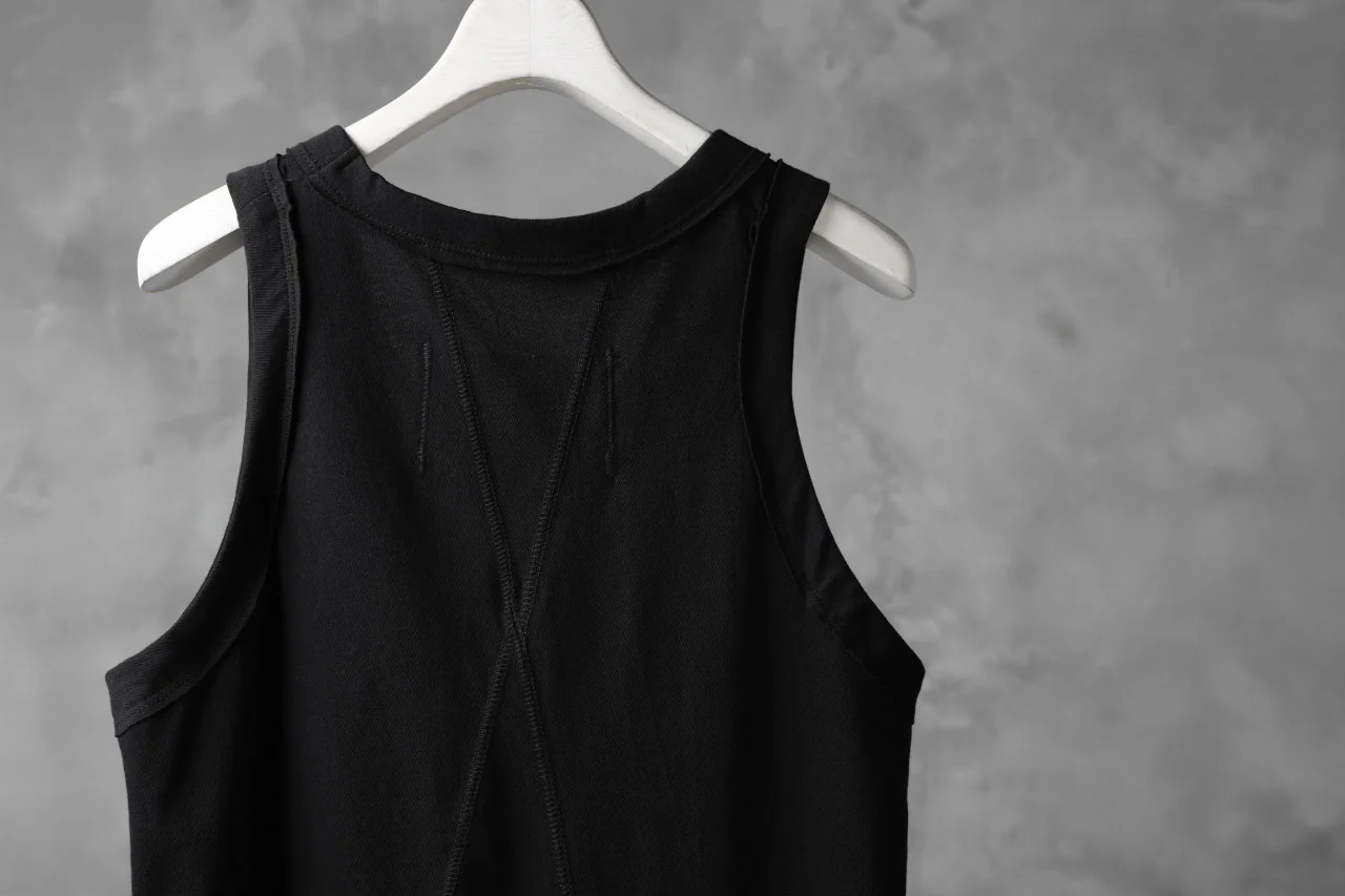 KLASICA SUD X CUT TANK TOP / DRY TWILL JERSEY (BLACK) - Image 13