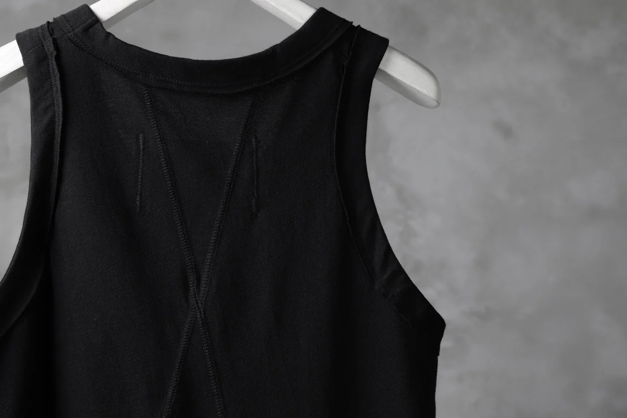 KLASICA SUD X CUT TANK TOP / DRY TWILL JERSEY (BLACK) - Image 14