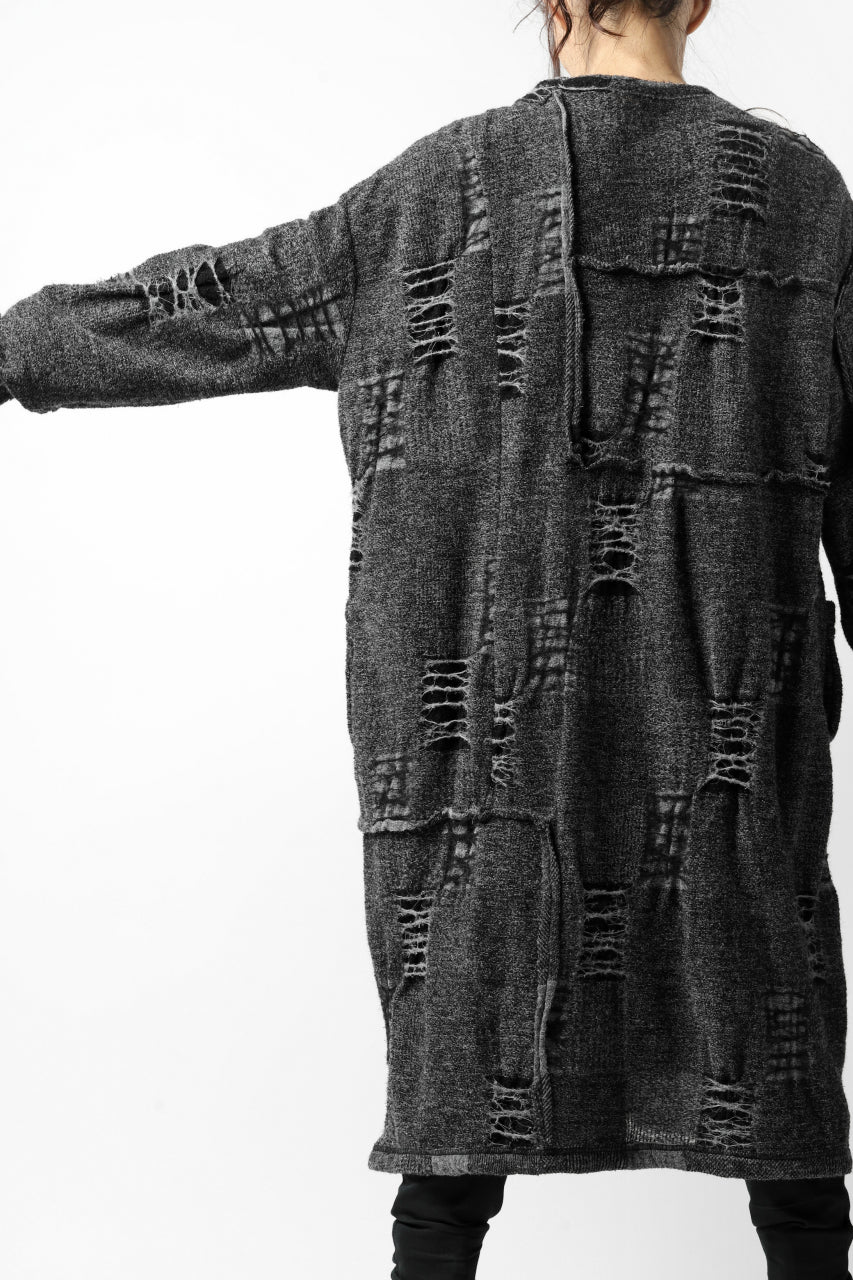 KLASICA TIP SAB-GENOU CARDIGAN-COAT / TECH INTERSIA PILE (MIX GREY) - Image 10