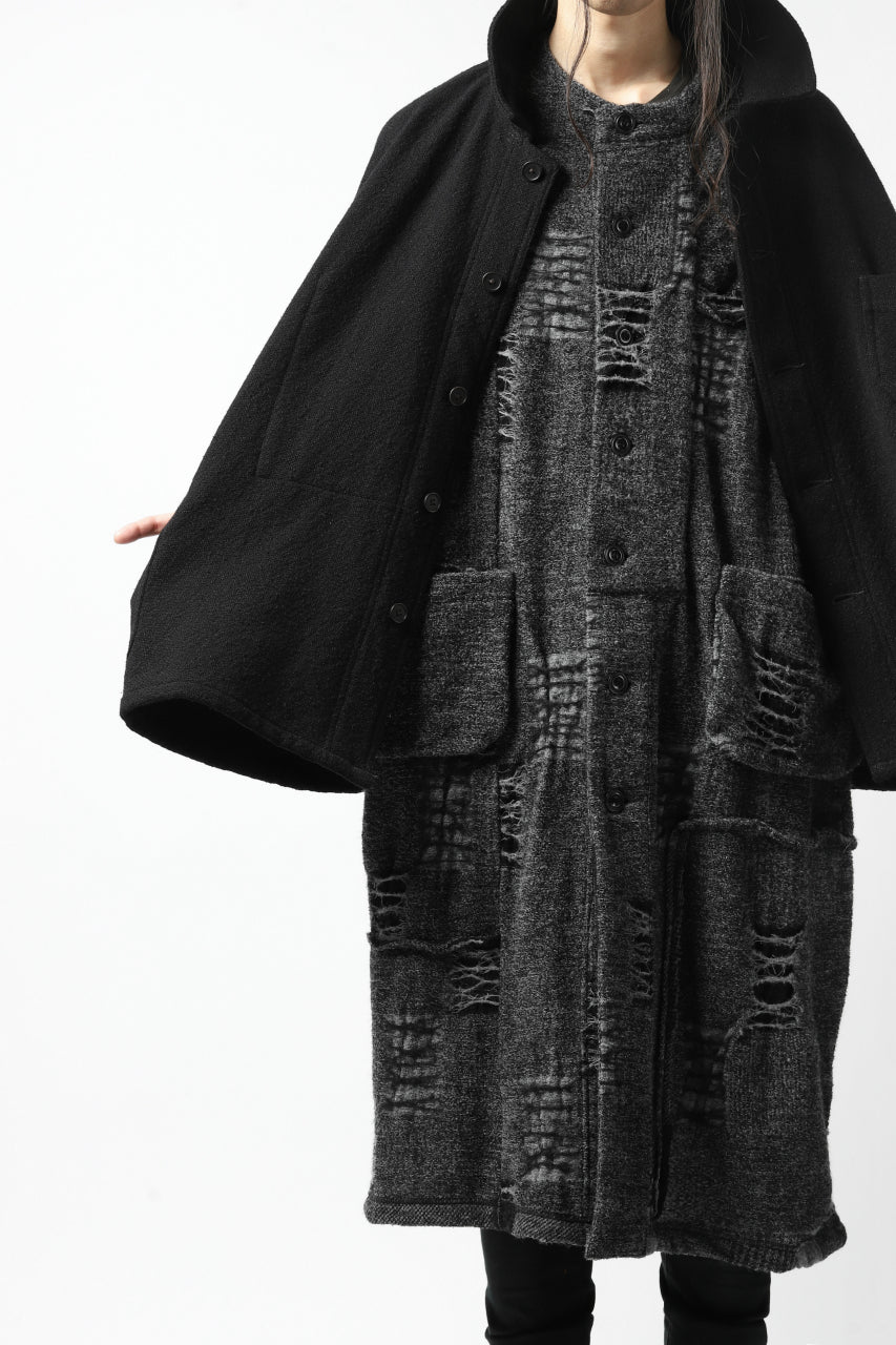 KLASICA TIP SAB-GENOU CARDIGAN-COAT / TECH INTERSIA PILE (MIX GREY) - Image 13