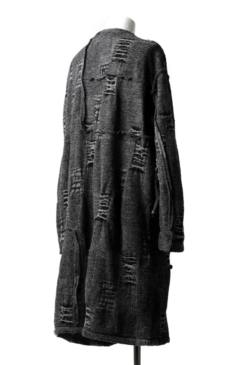 KLASICA TIP SAB-GENOU CARDIGAN-COAT / TECH INTERSIA PILE (MIX GREY) - Image 17