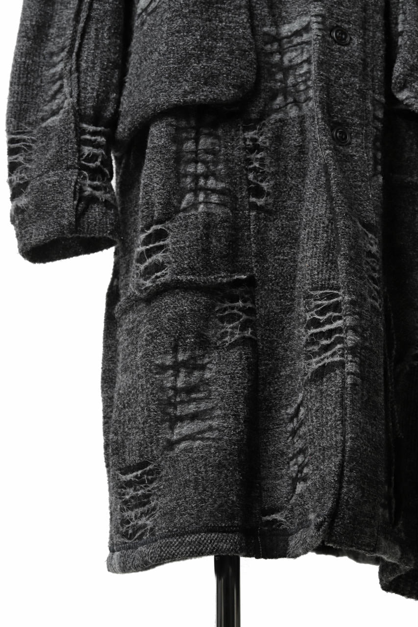 KLASICA TIP SAB-GENOU CARDIGAN-COAT / TECH INTERSIA PILE (MIX GREY) - Image 21