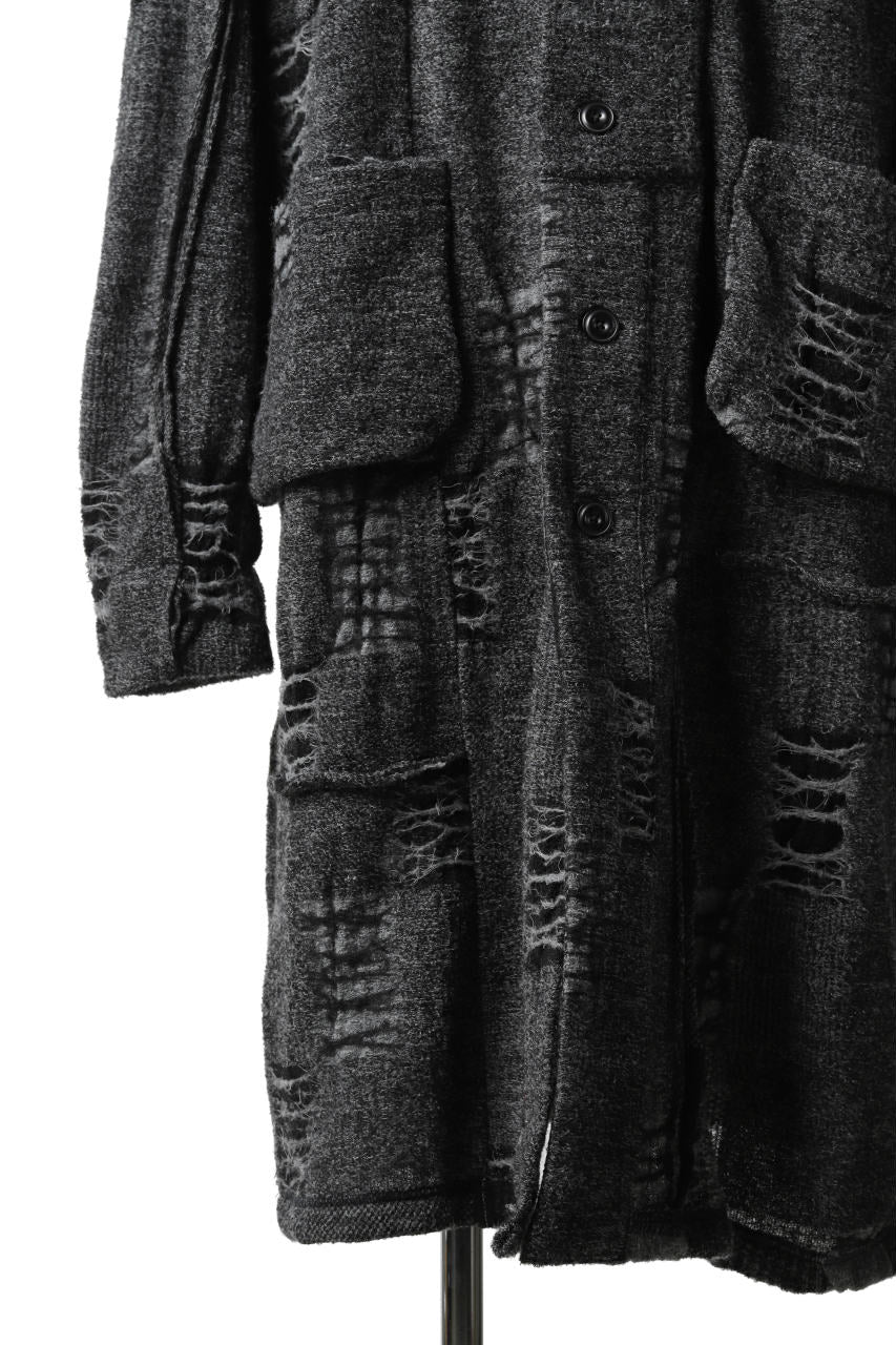 KLASICA TIP SAB-GENOU CARDIGAN-COAT / TECH INTERSIA PILE (MIX GREY) - Image 22