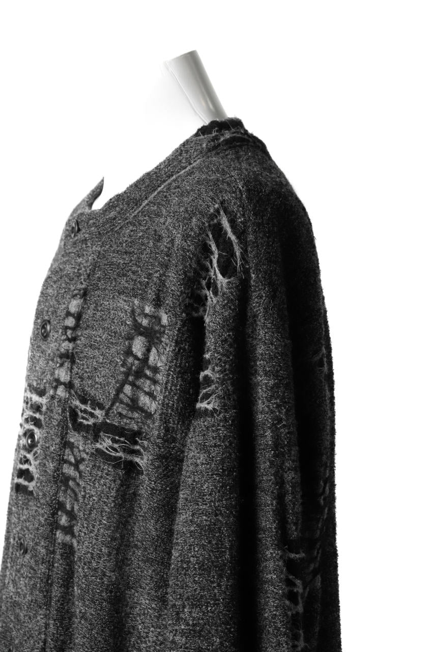 KLASICA TIP SAB-GENOU CARDIGAN-COAT / TECH INTERSIA PILE (MIX GREY) - Image 25