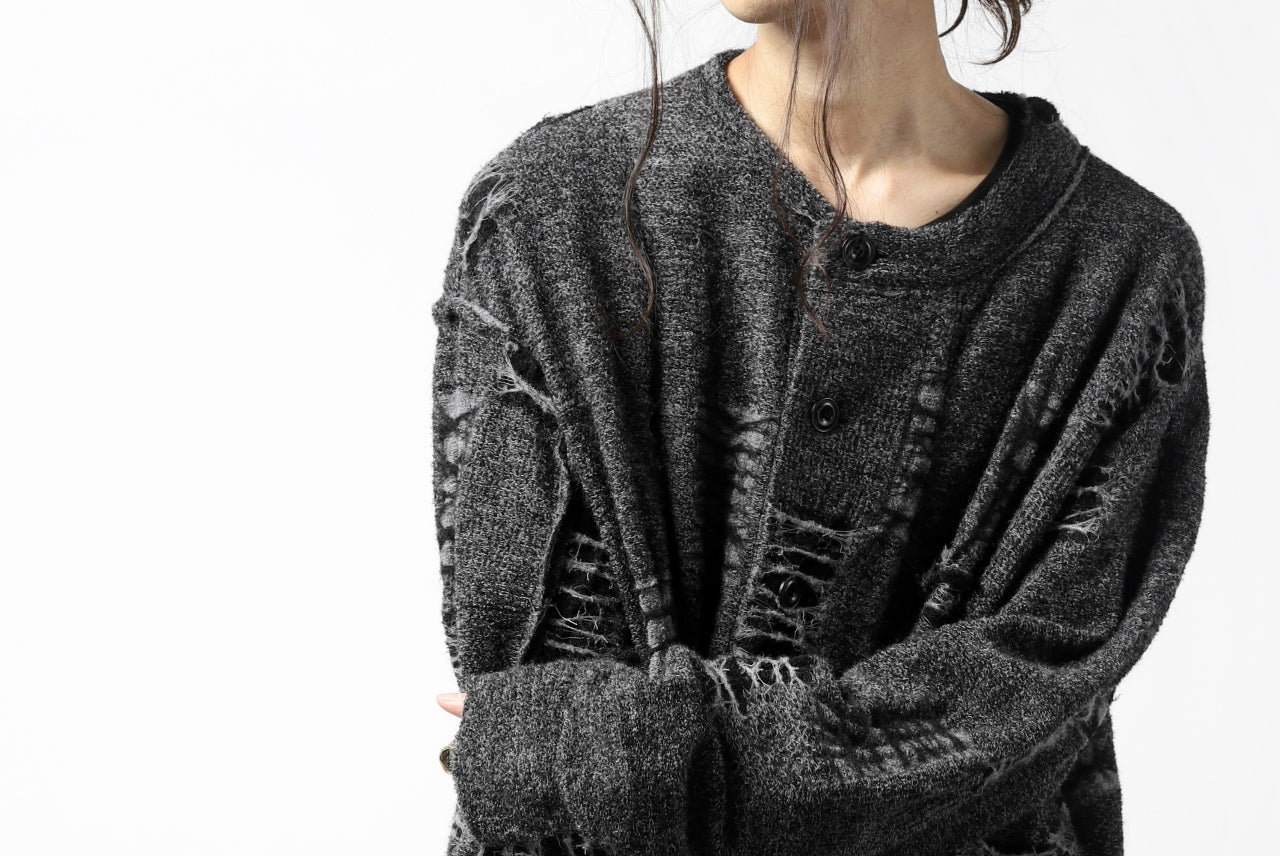 KLASICA TIP SAB-GENOU CARDIGAN-COAT / TECH INTERSIA PILE (MIX GREY) - Image 32