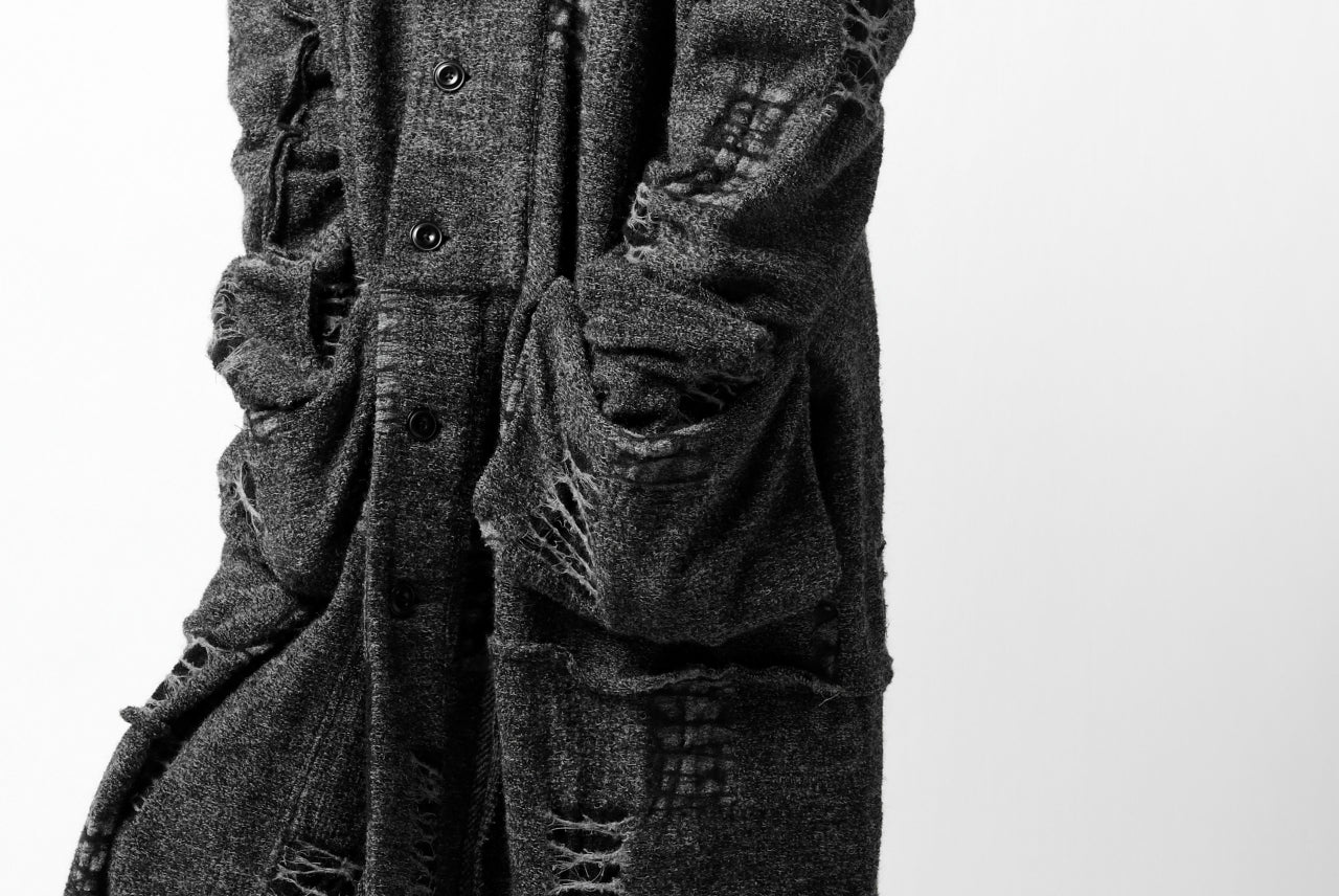 KLASICA TIP SAB-GENOU CARDIGAN-COAT / TECH INTERSIA PILE (MIX GREY) - Image 33