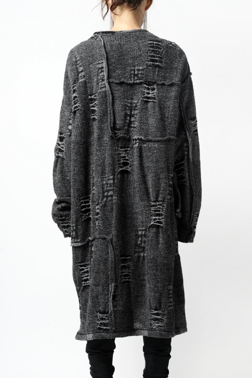 KLASICA TIP SAB-GENOU CARDIGAN-COAT / TECH INTERSIA PILE (MIX GREY) - Image 8