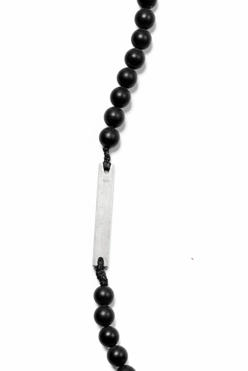KLASICA TOPOL BEADS NECKLACE / ONYX+SILVER (MAT BLACK) - Image 18
