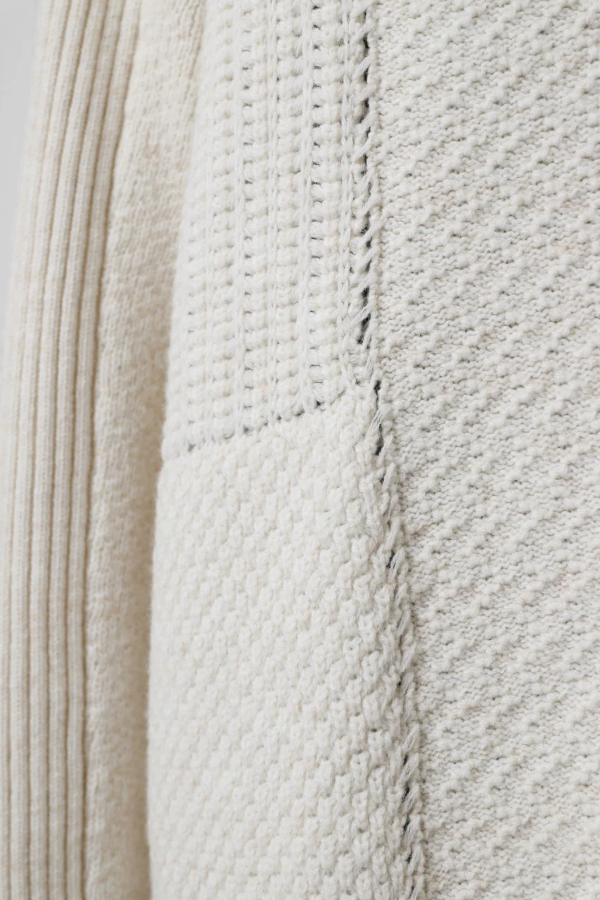 KLASICA TRANSIT RELAX FIT KNIT SWEATER / HAND FLAME 3PLY SUPER FINE MELINO 7G (NATURAL) - Image 12