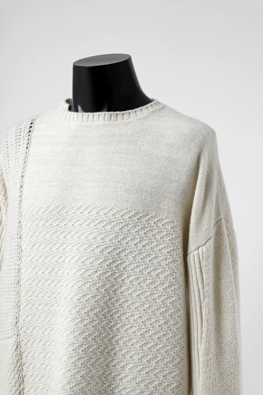 KLASICA TRANSIT RELAX FIT KNIT SWEATER / HAND FLAME 3PLY SUPER FINE MELINO 7G (NATURAL) - Image 13