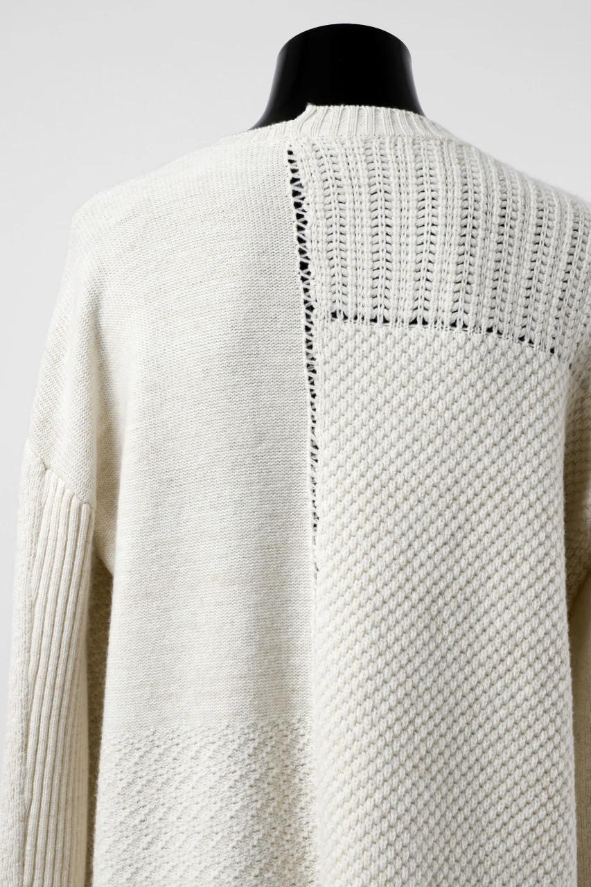 KLASICA TRANSIT RELAX FIT KNIT SWEATER / HAND FLAME 3PLY SUPER FINE MELINO 7G (NATURAL) - Image 16