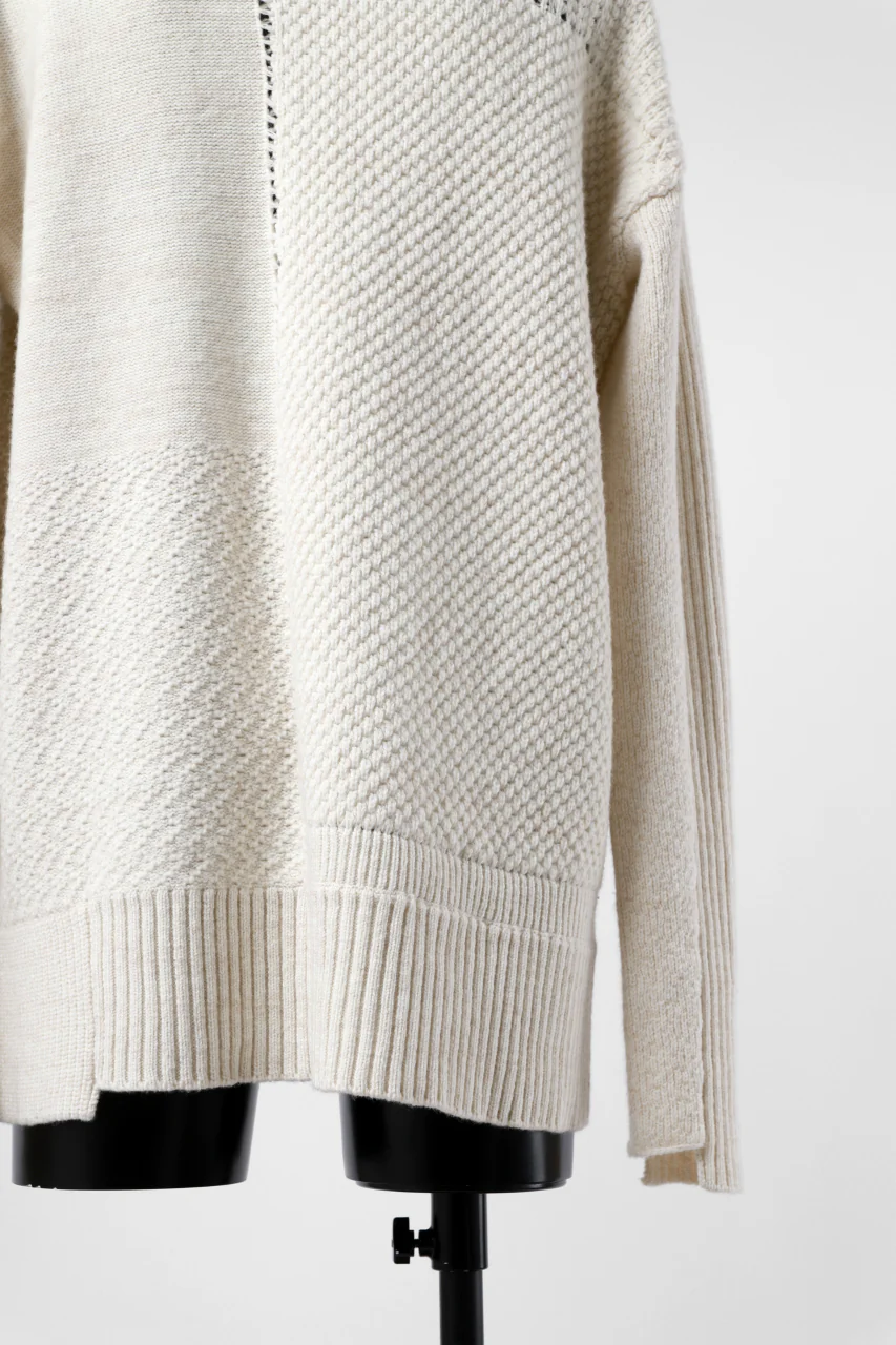 KLASICA TRANSIT RELAX FIT KNIT SWEATER / HAND FLAME 3PLY SUPER FINE MELINO 7G (NATURAL) - Image 17
