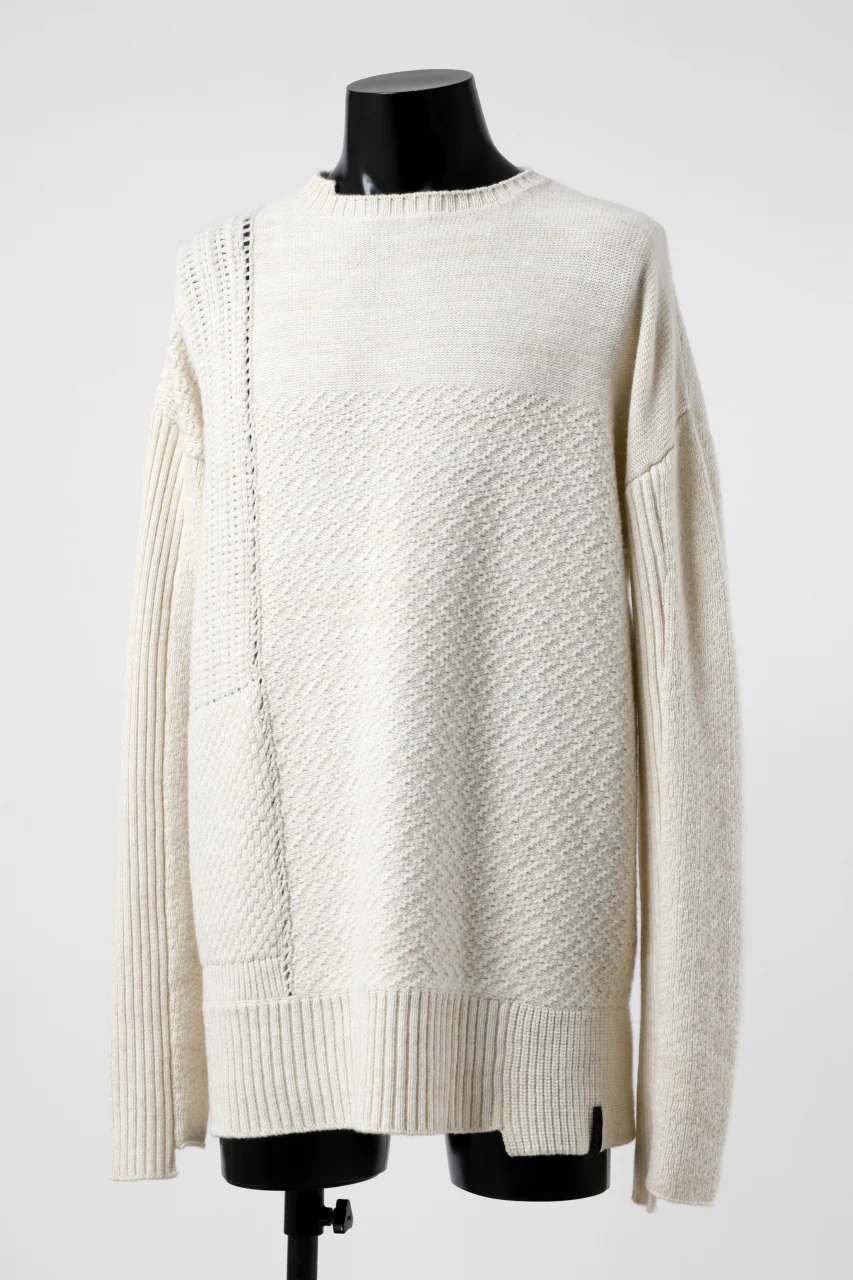 KLASICA TRANSIT RELAX FIT KNIT SWEATER / HAND FLAME 3PLY SUPER FINE MELINO 7G (NATURAL) - Image 2