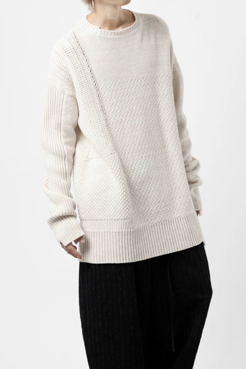 KLASICA TRANSIT RELAX FIT KNIT SWEATER / HAND FLAME 3PLY SUPER FINE MELINO 7G (NATURAL) - Image 20
