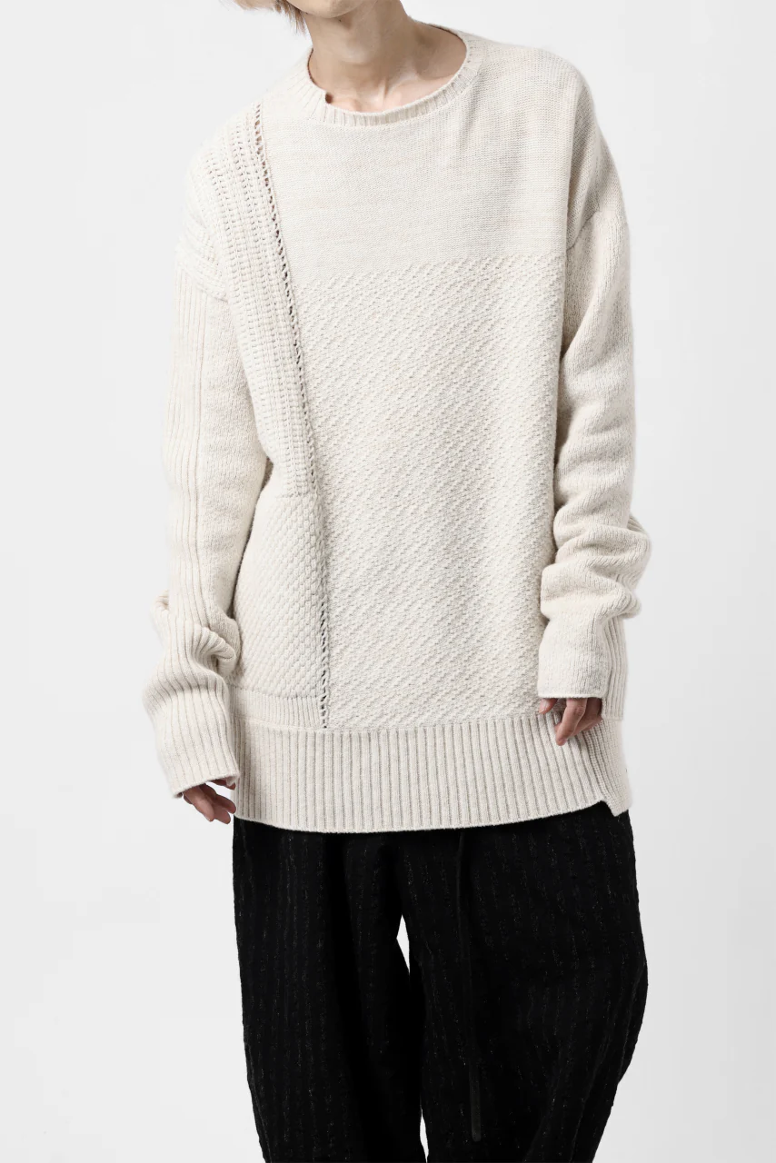 KLASICA TRANSIT RELAX FIT KNIT SWEATER / HAND FLAME 3PLY SUPER FINE MELINO 7G (NATURAL) - Image 21