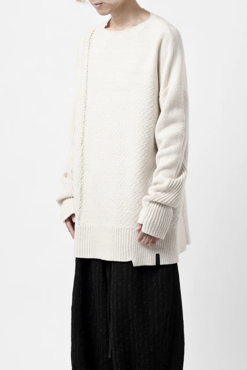 KLASICA TRANSIT RELAX FIT KNIT SWEATER / HAND FLAME 3PLY SUPER FINE MELINO 7G (NATURAL) - Image 22