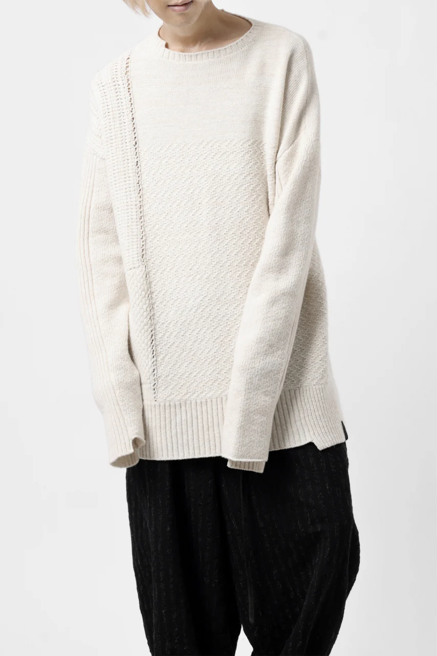 KLASICA TRANSIT RELAX FIT KNIT SWEATER / HAND FLAME 3PLY SUPER FINE MELINO 7G (NATURAL) - Image 23