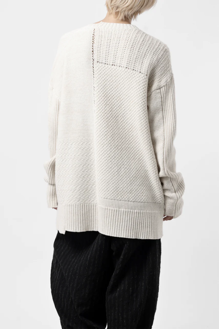 KLASICA TRANSIT RELAX FIT KNIT SWEATER / HAND FLAME 3PLY SUPER FINE MELINO 7G (NATURAL) - Image 25