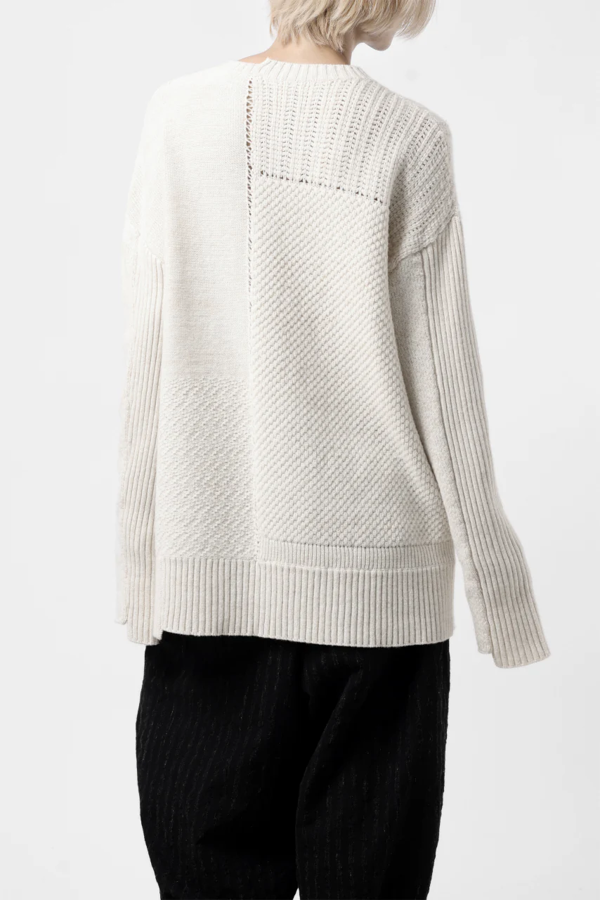 KLASICA TRANSIT RELAX FIT KNIT SWEATER / HAND FLAME 3PLY SUPER FINE MELINO 7G (NATURAL) - Image 26