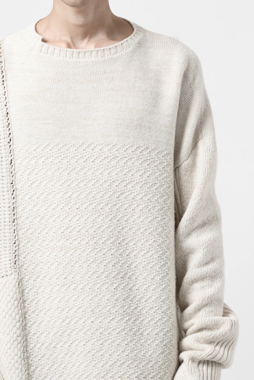 KLASICA TRANSIT RELAX FIT KNIT SWEATER / HAND FLAME 3PLY SUPER FINE MELINO 7G (NATURAL) - Image 27