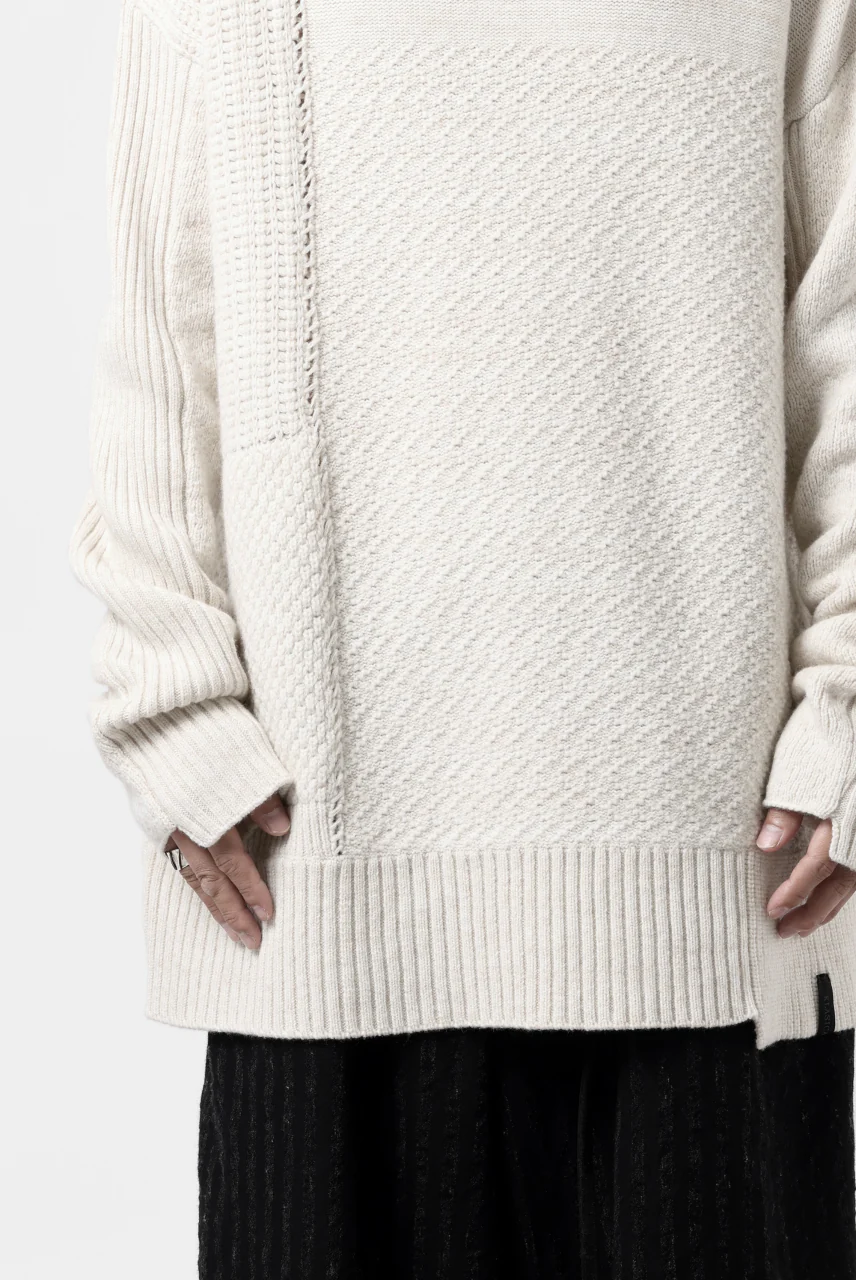 KLASICA TRANSIT RELAX FIT KNIT SWEATER / HAND FLAME 3PLY SUPER FINE MELINO 7G (NATURAL) - Image 28
