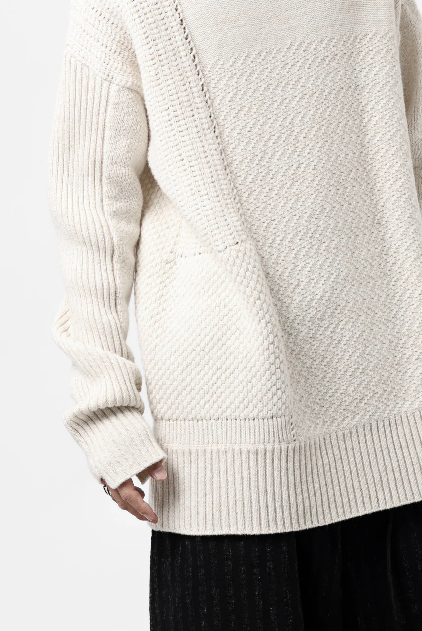 KLASICA TRANSIT RELAX FIT KNIT SWEATER / HAND FLAME 3PLY SUPER FINE MELINO 7G (NATURAL) - Image 30