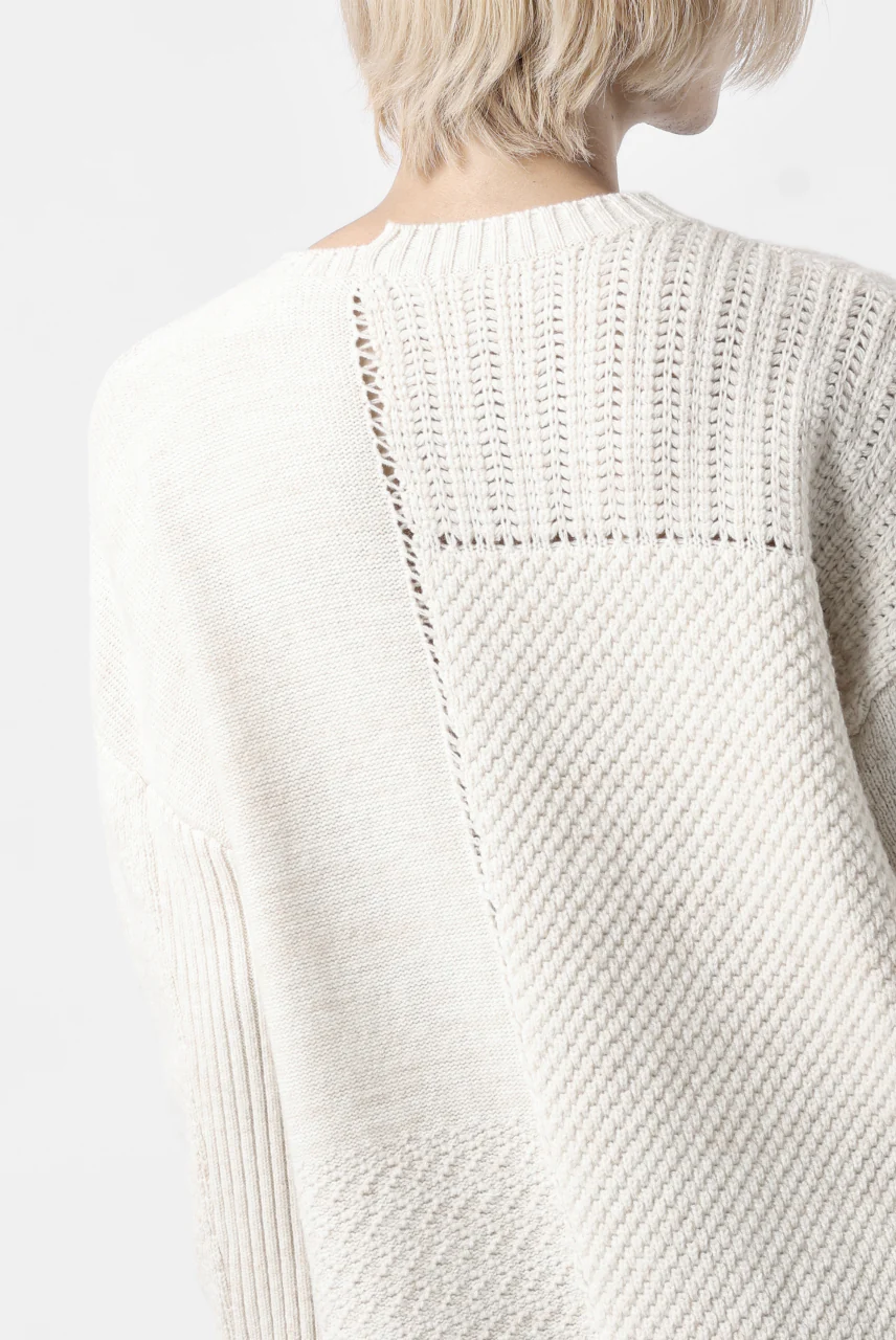 KLASICA TRANSIT RELAX FIT KNIT SWEATER / HAND FLAME 3PLY SUPER FINE MELINO 7G (NATURAL) - Image 32